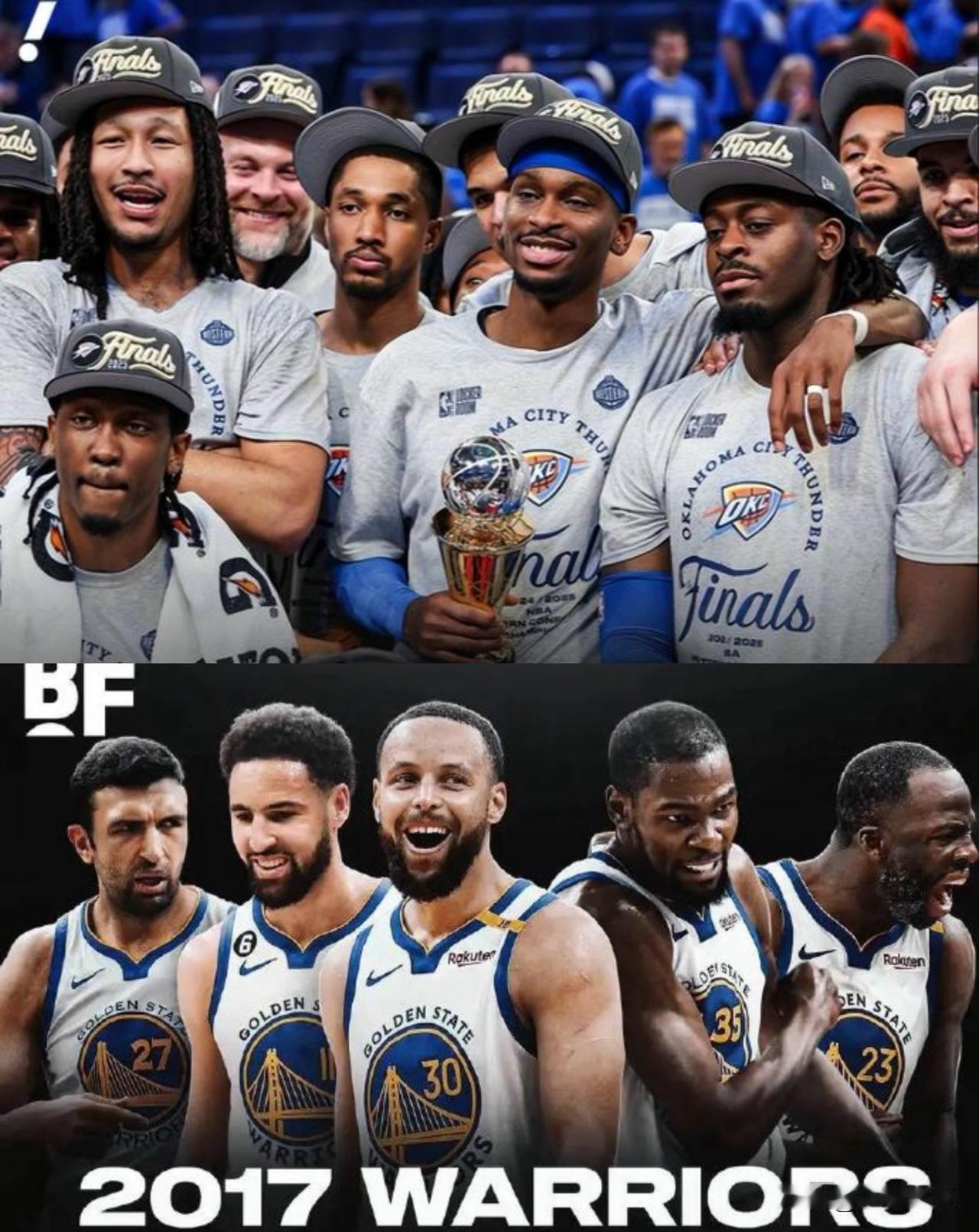 理性分析今年的雷霆实力是否超过17年勇士！1，净效率～雷霆＞勇士净效率+16