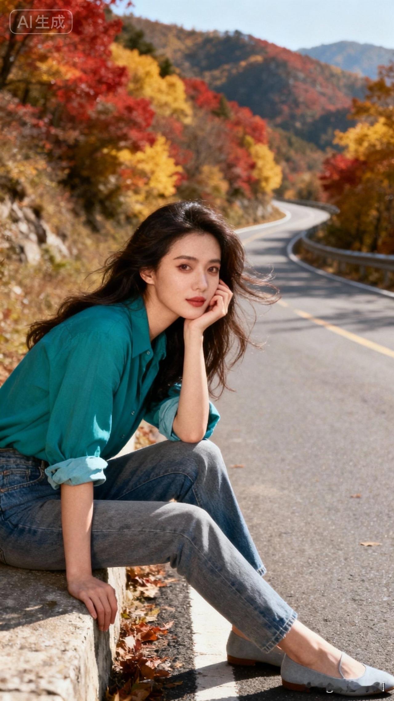 秋日漫步，落叶缤纷，与自然共舞。