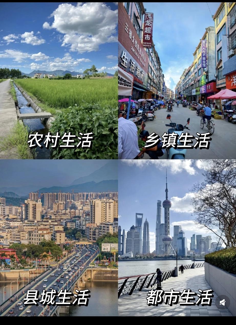 如果是你你选哪个地方养老呢？一农村二乡镇三县城四都市