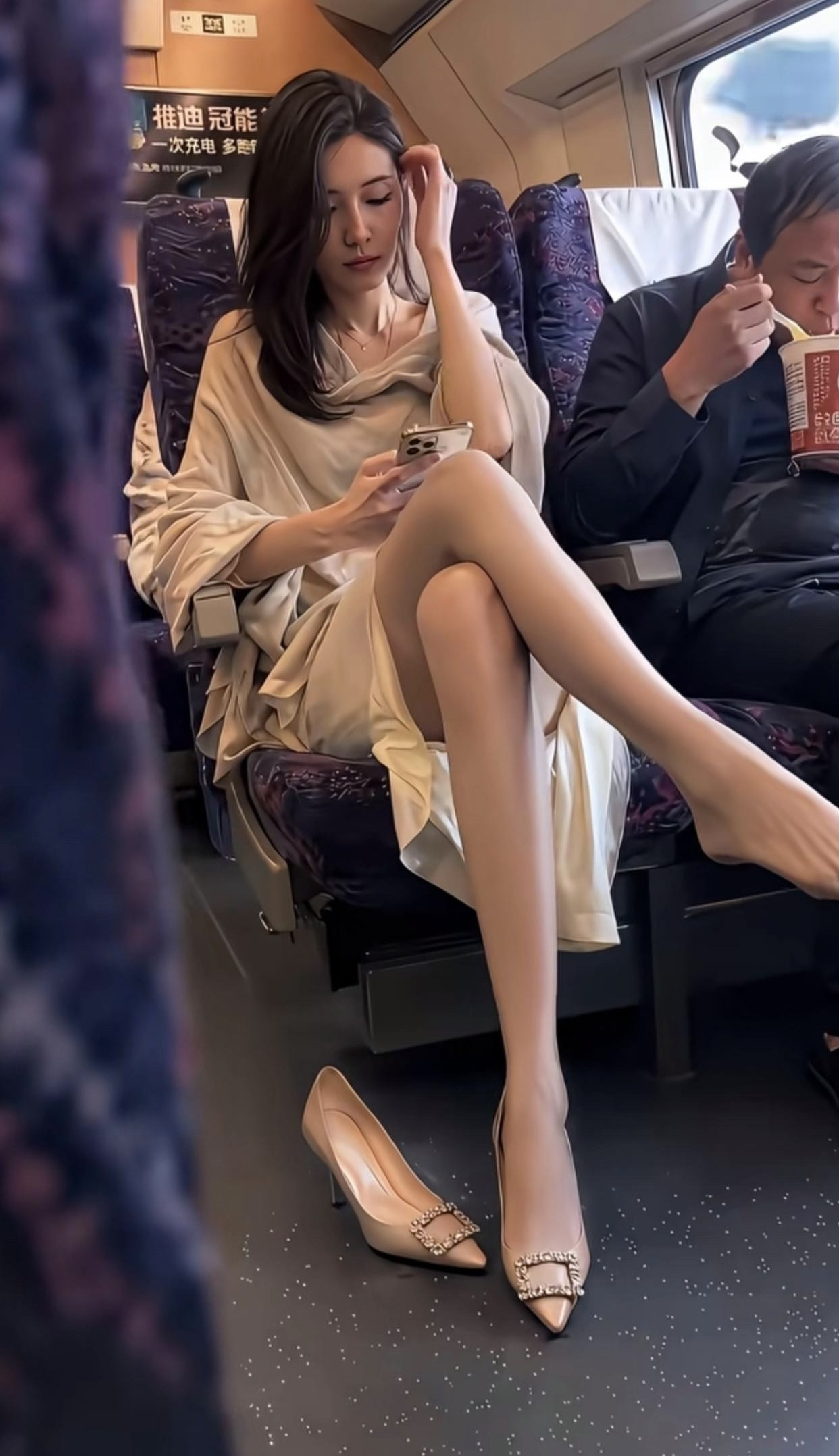 高铁上看到的，这颜值也太高了