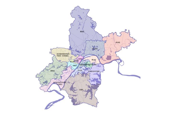 武汉中心城区目前的范围是怎么样的??420100-420111,反正就是这样的