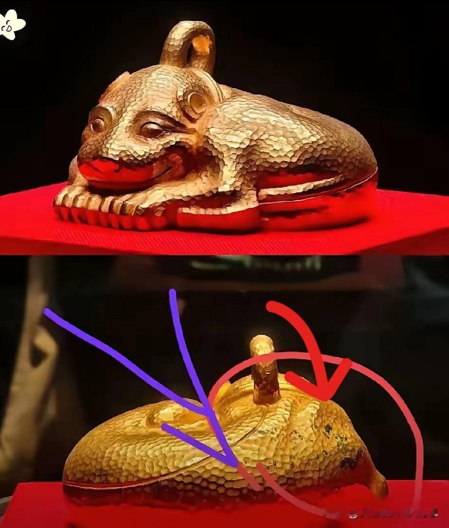 我的天啊！南京博物院的镇馆之宝西汉纯金金兽，近日曝出掉色问题，引发网友质疑，是不