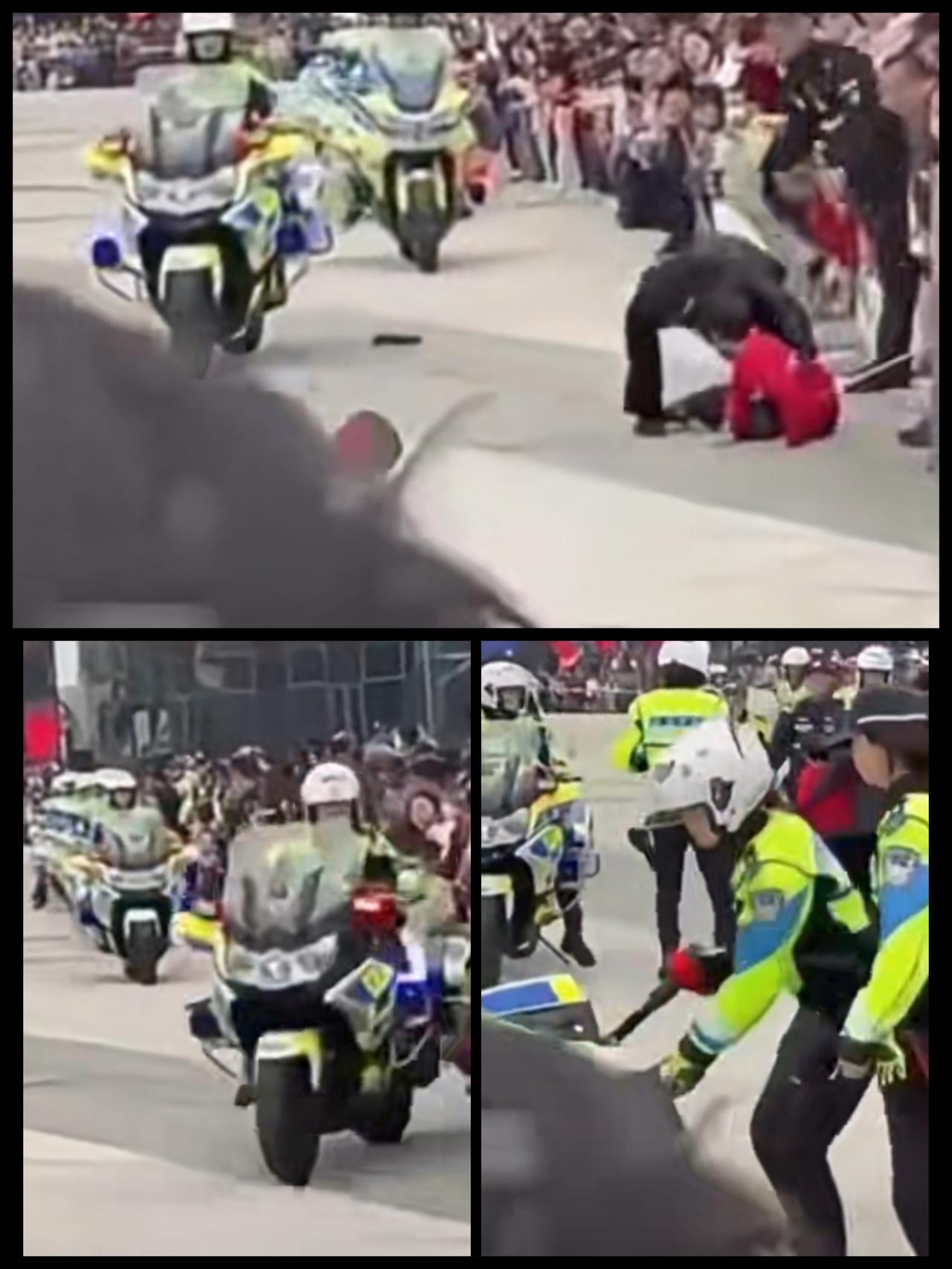 苏州交警要地震了。11月8日，苏州一铁骑表演失误碰倒儿童，当事人第一反应是下车先