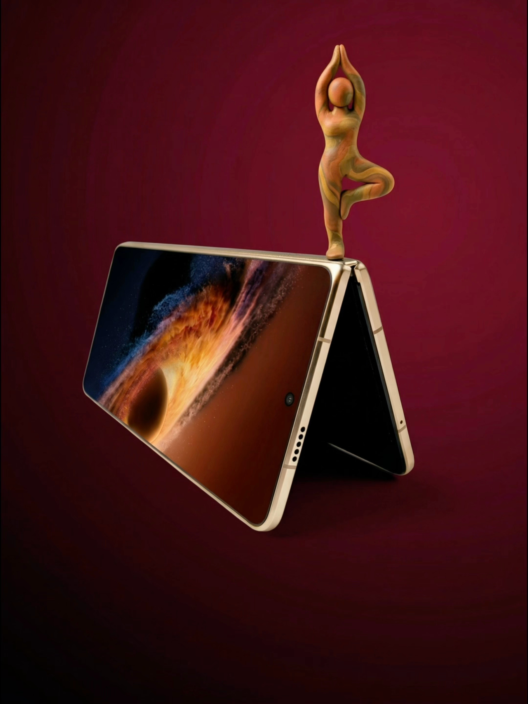 荣耀MagicV6赤兔红·Live图赏这次想换种方式聊“轻薄”。不报参数