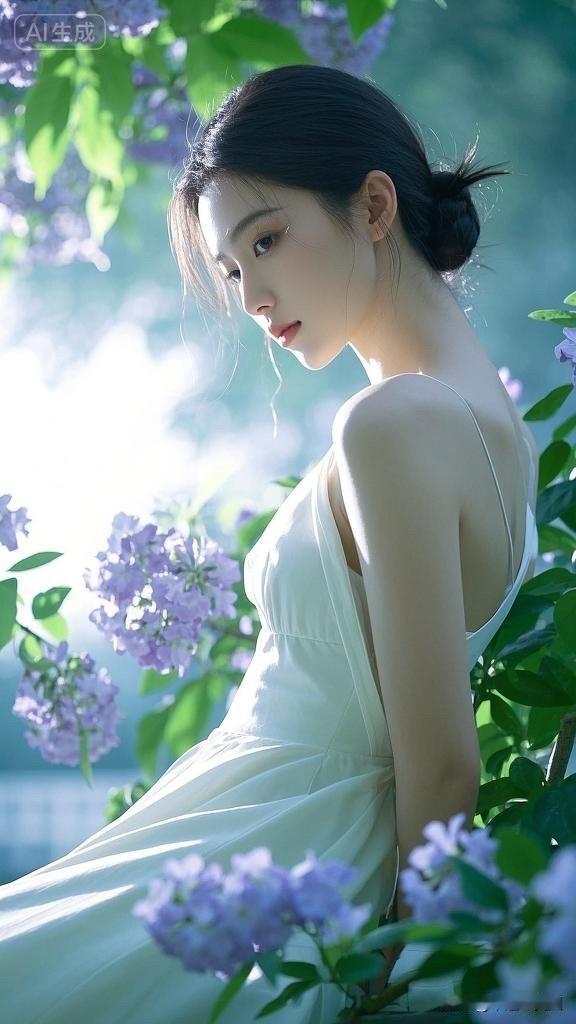 仙气飘飘的古风美人，宛如画中走出的仙女。