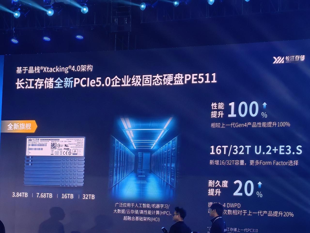 【长江存储公布首款PCIe5.0企业级SSDPE511】日前，长江存储透露了