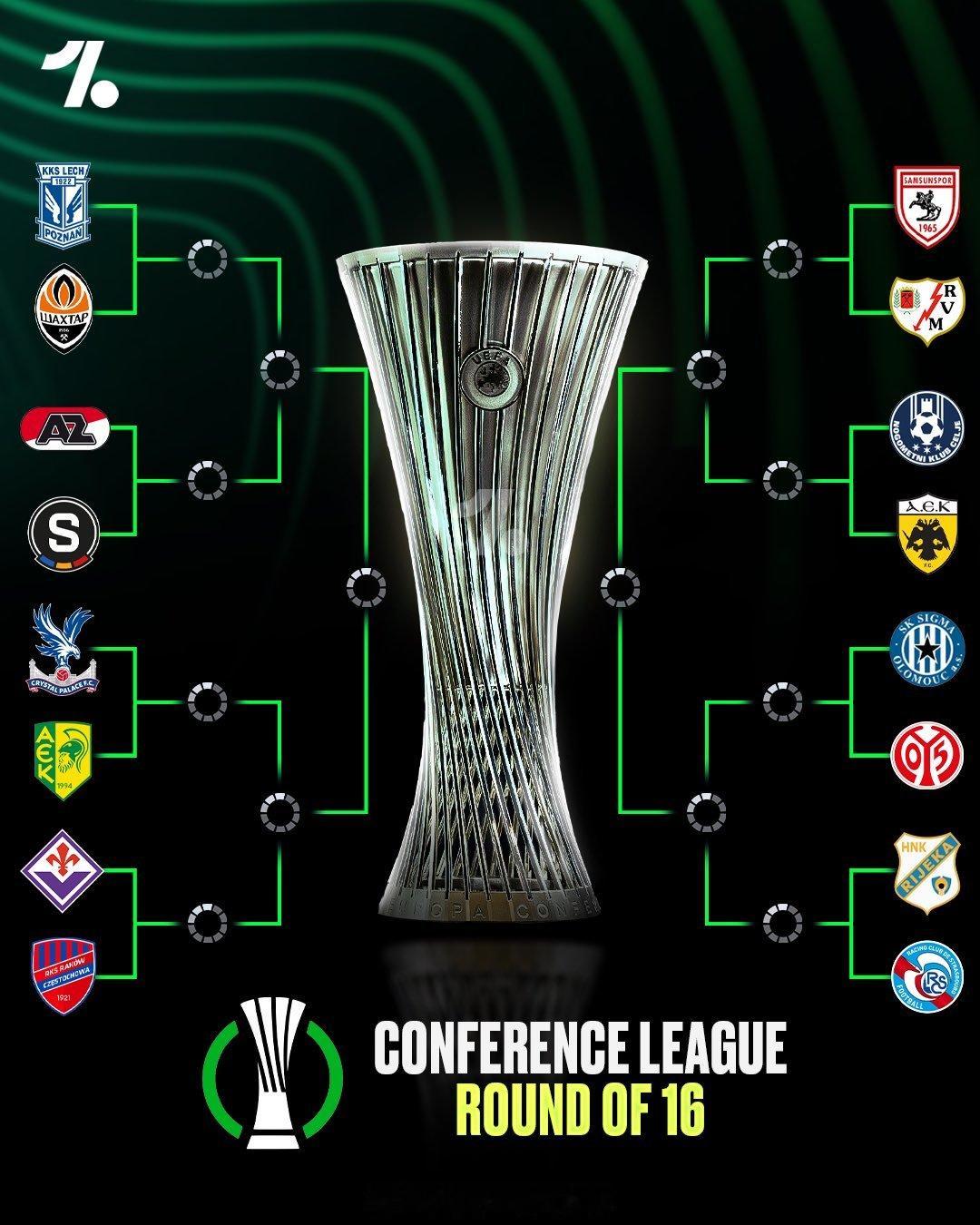 欧协联抽签欧协联16强完整对阵出炉身为专业级真球迷，请来留言一下，欧协联看好哪