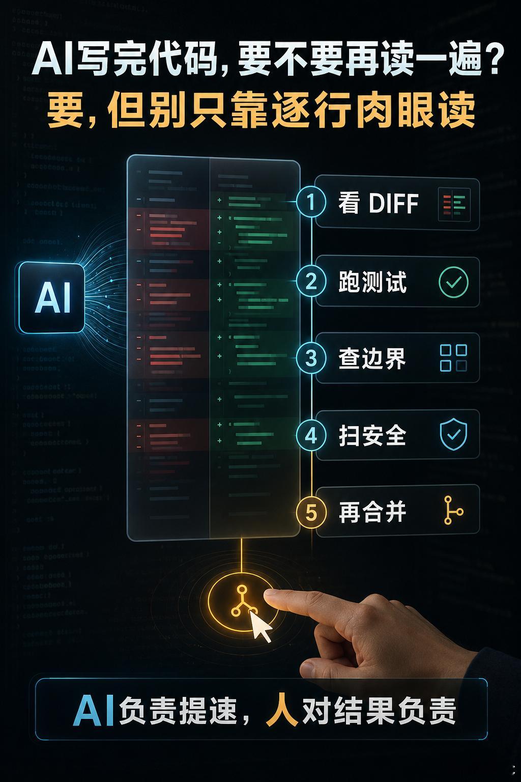 用AI写代码后会读一遍做审查吗会，而且AI写得越快，审查越不能省。但“审查”