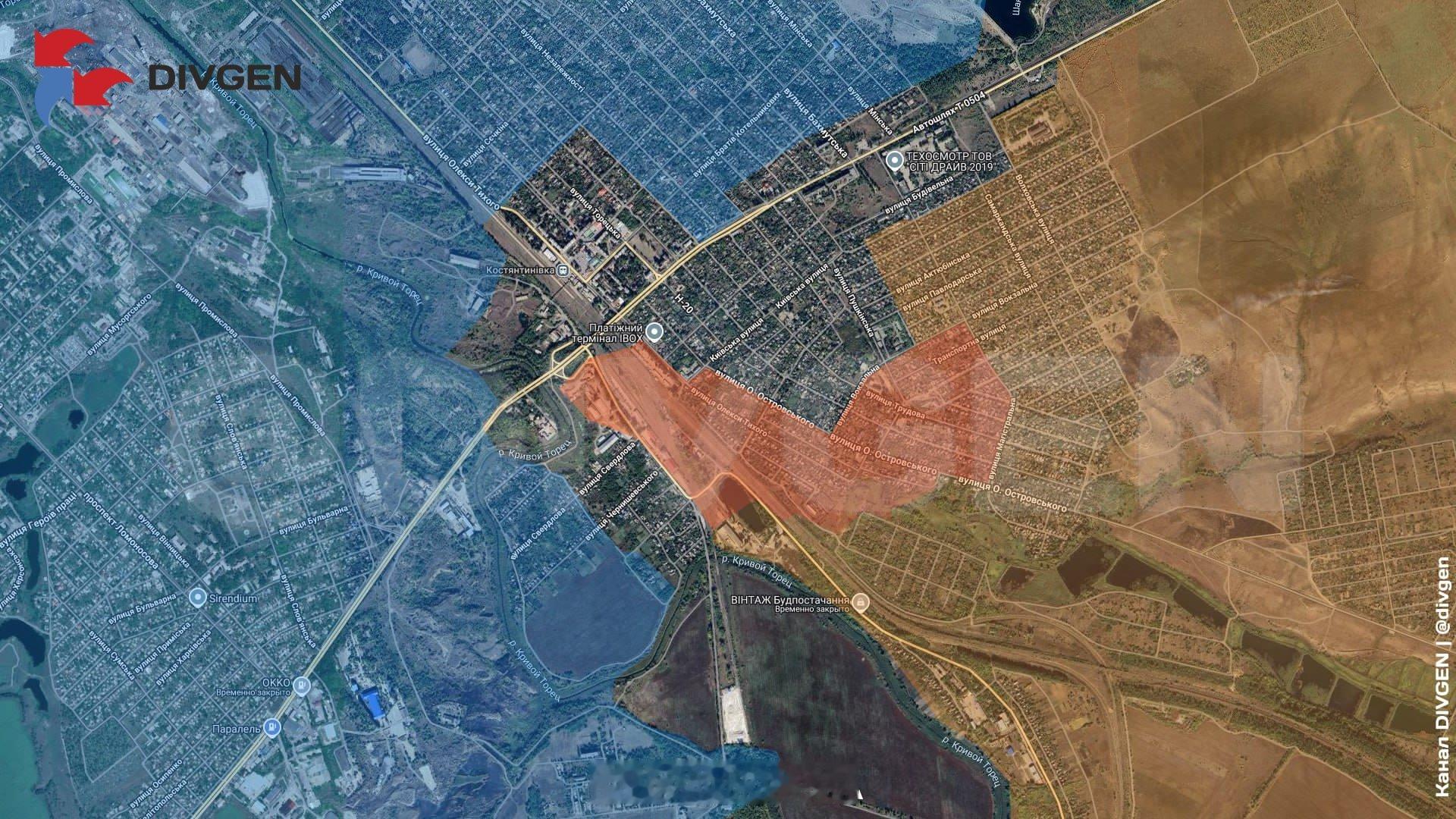 俄乌冲突我去。。南集群突击部队已经占领了康斯坦丁诺夫卡火车站。。伊万诺波尔以西