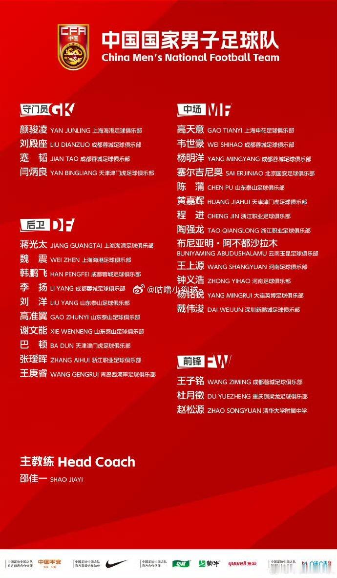 国足新一期30人集训名单出炉！备战2027沙特亚洲杯🔥国足公布30人集训名单9