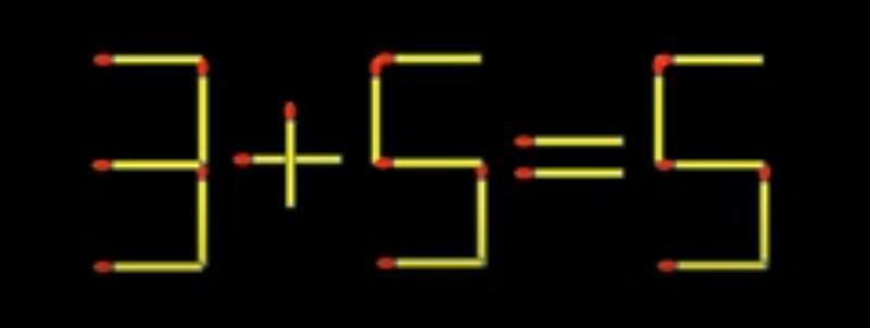 3+5=5”看着就像个小闹剧～“这等式本来就不对劲儿，移动2根火