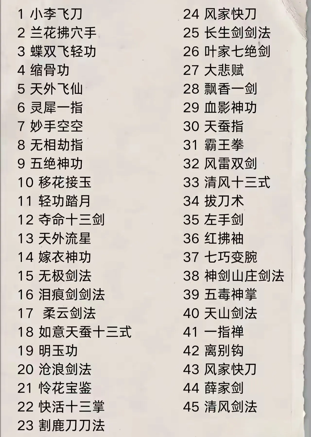 假如你穿越到武侠时代，可以从中选6种武功，你会怎么选？