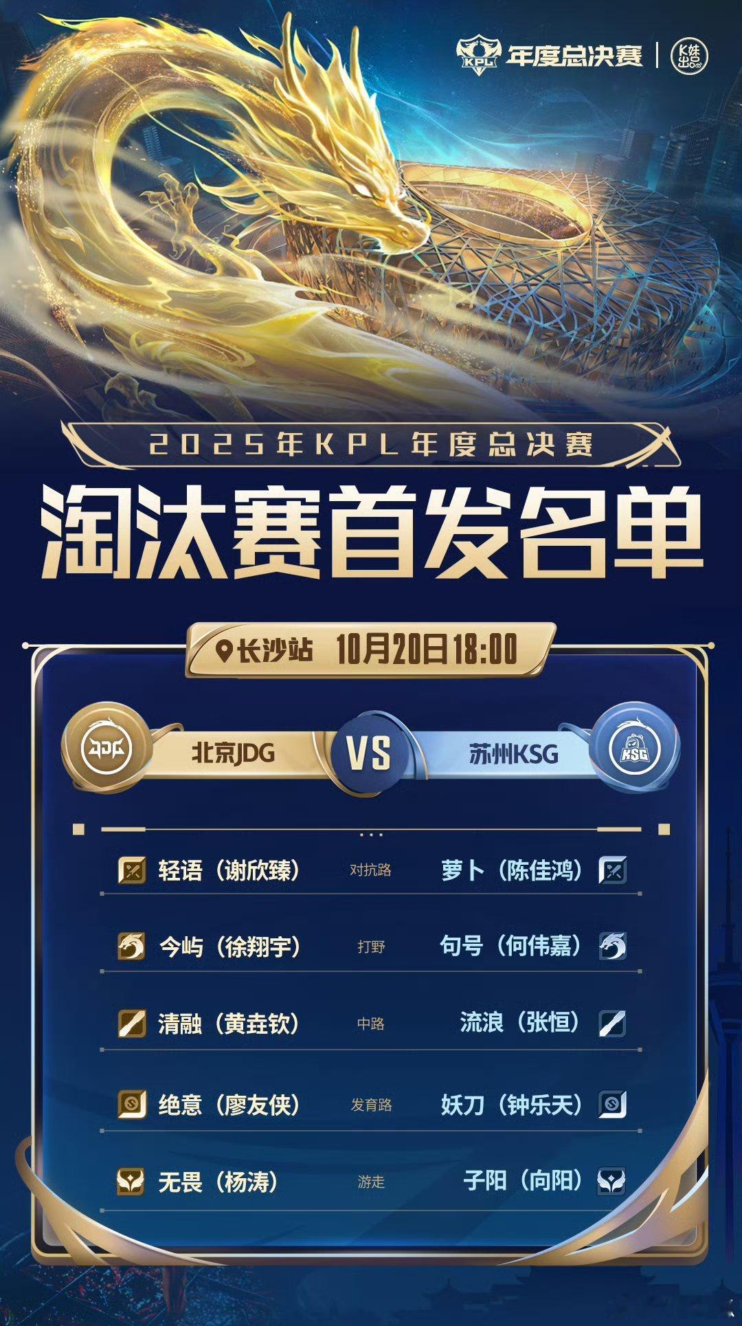 JDG对战KSG｜首发名单评论席：小鹿雨雨见月刺痛解说席：瓶子黄超小
