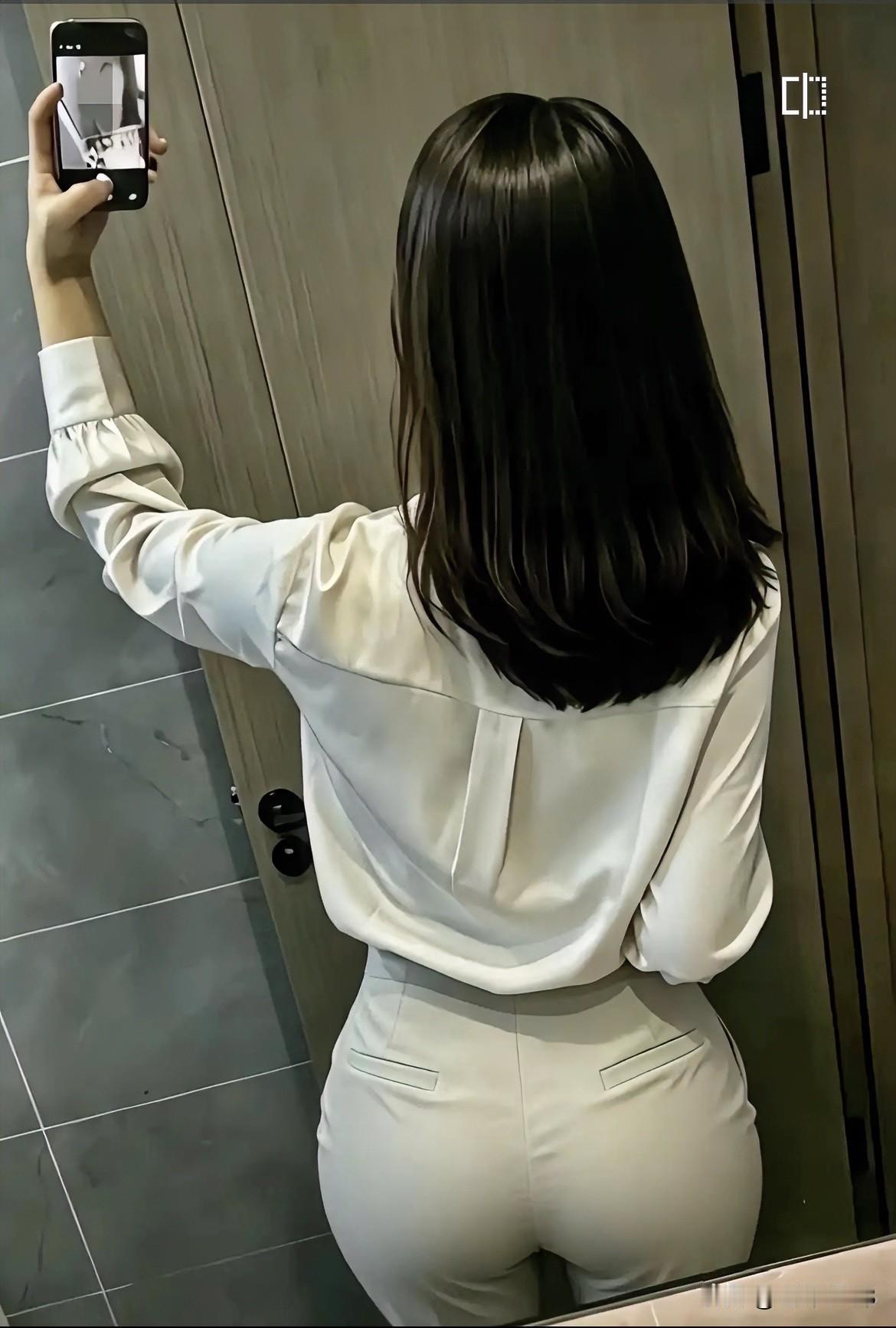 女生的这种打扮真的很淑女，荷叶短发白色上衣搭配休闲裤把个人气质拉得满满。