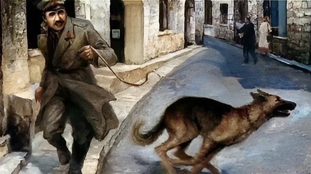 1950年，苏军士兵亚历山大带着一条军犬，正在柏林街头巡逻。突然，军犬挣脱绳索扑