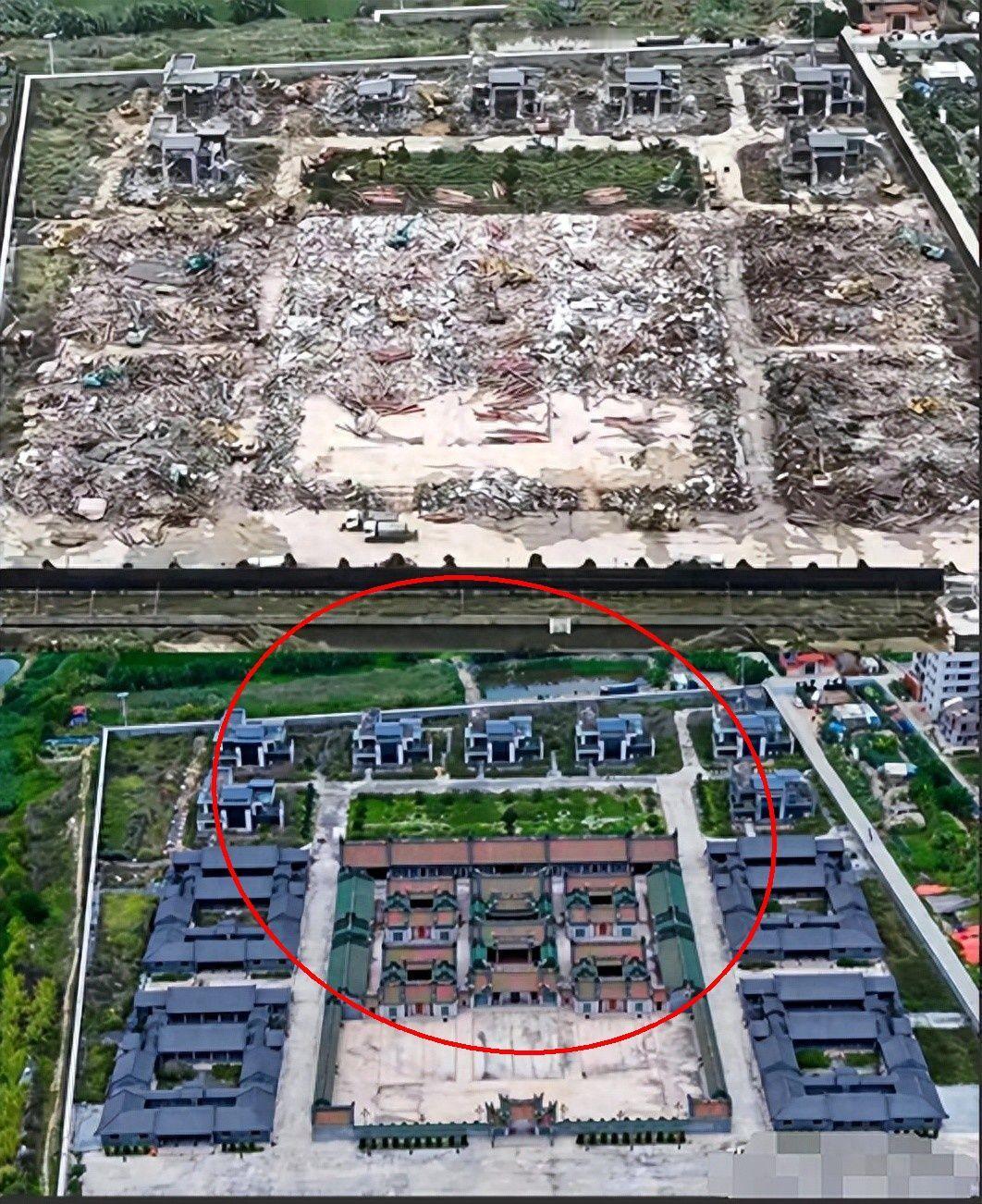 广东一座上亿豪宅一夜被拆。有网友直言，这地方早该拆了。占地50多亩，全是违建