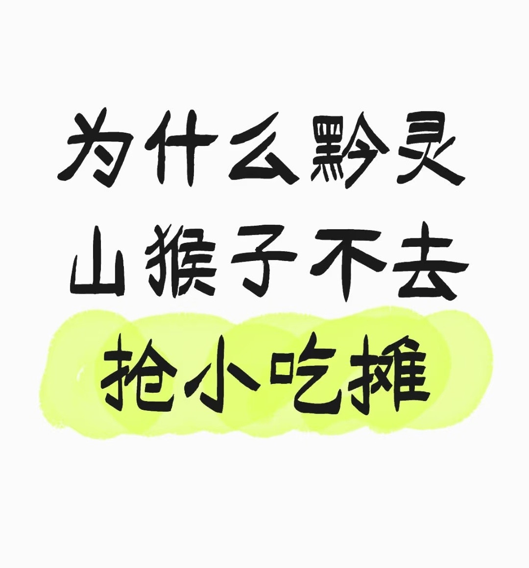 黔灵山的猴子为什么不敢抢小吃摊[笑着哭]​​​