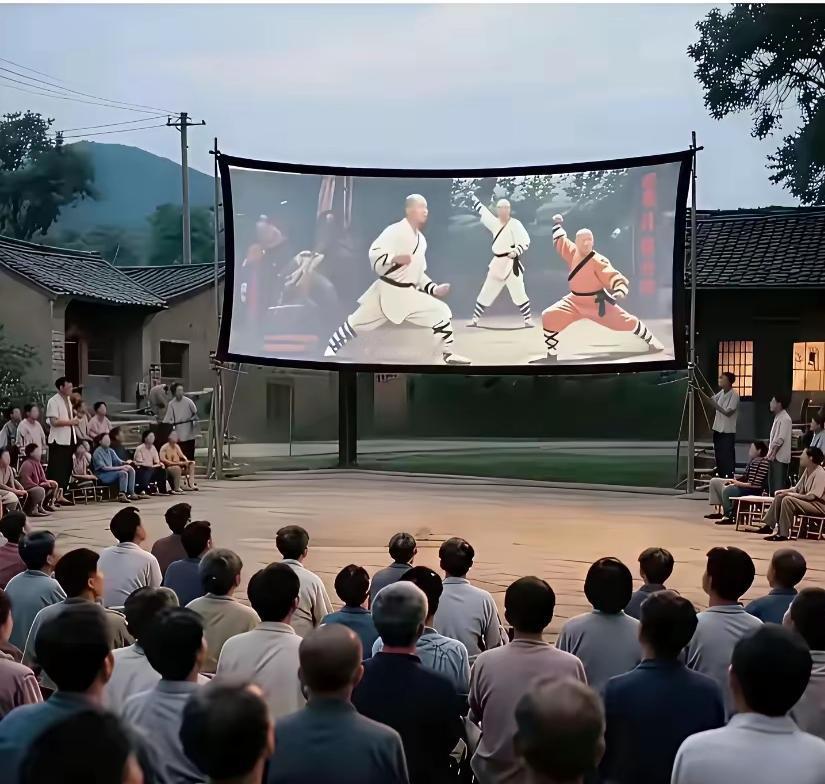 80年代露天放武侠电影场景，有两处不符合80年代场景，你们能找得出来不？
