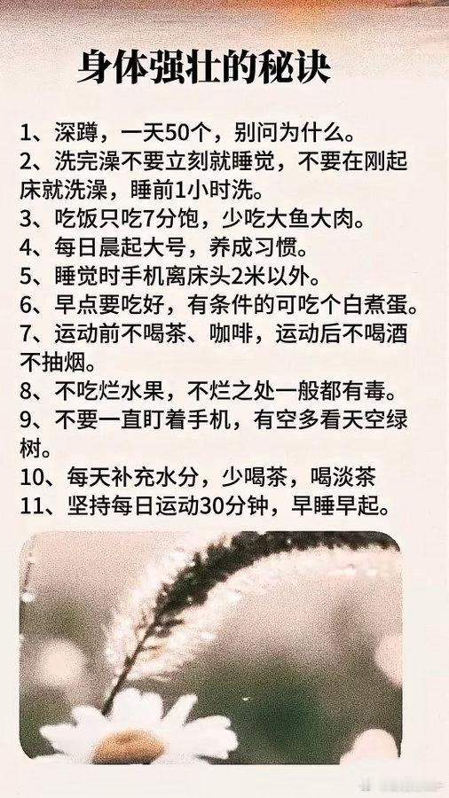 最好的养生，就是把细碎的好习惯坚持成日常。​​​