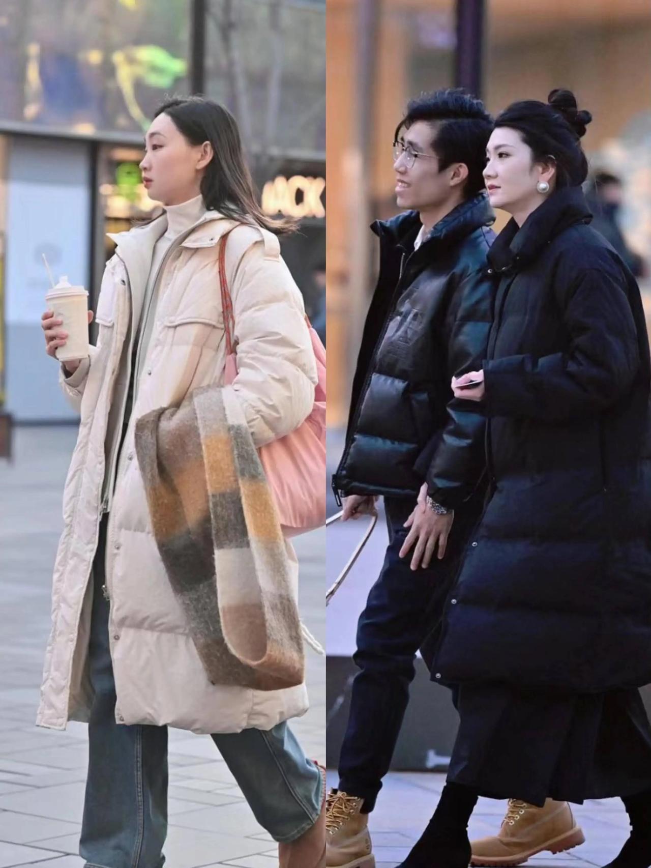 街头统一穿搭爆火！长款羽绒服配阔腿裤成标配，女人们为啥都不爱打扮了？现在走