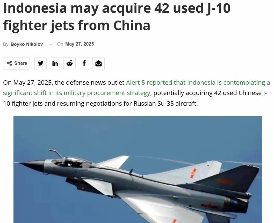 厉害了！真敢毁约法国阵风？曝中国歼10战机成国际抢手货，二手歼10也要订购42架