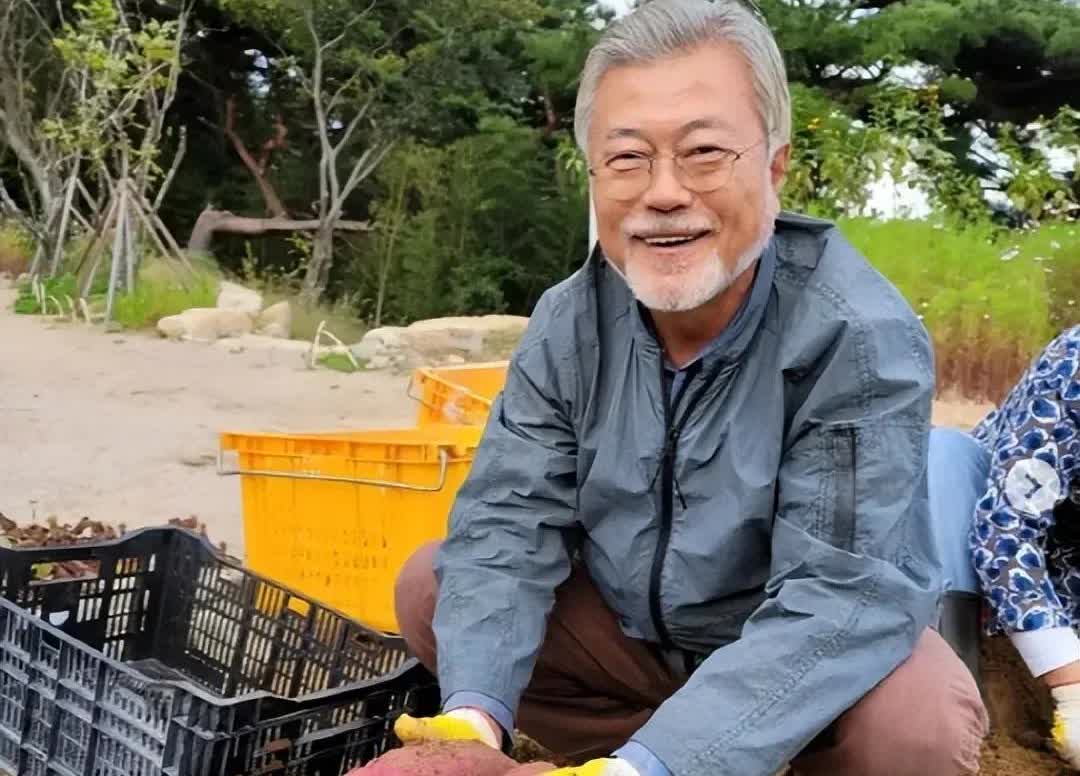 文在寅作为北韩人后裔，是脱北者过去南韩，然后生存下来。文在寅现在每天就是种地和收