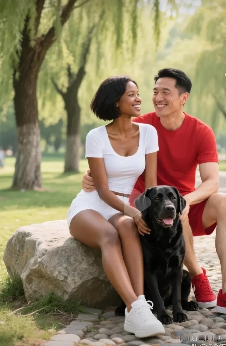 中年夫妻，如此粘糊的，不多见﹍﹍我今年50，属中老年人。今早，在公园散步时