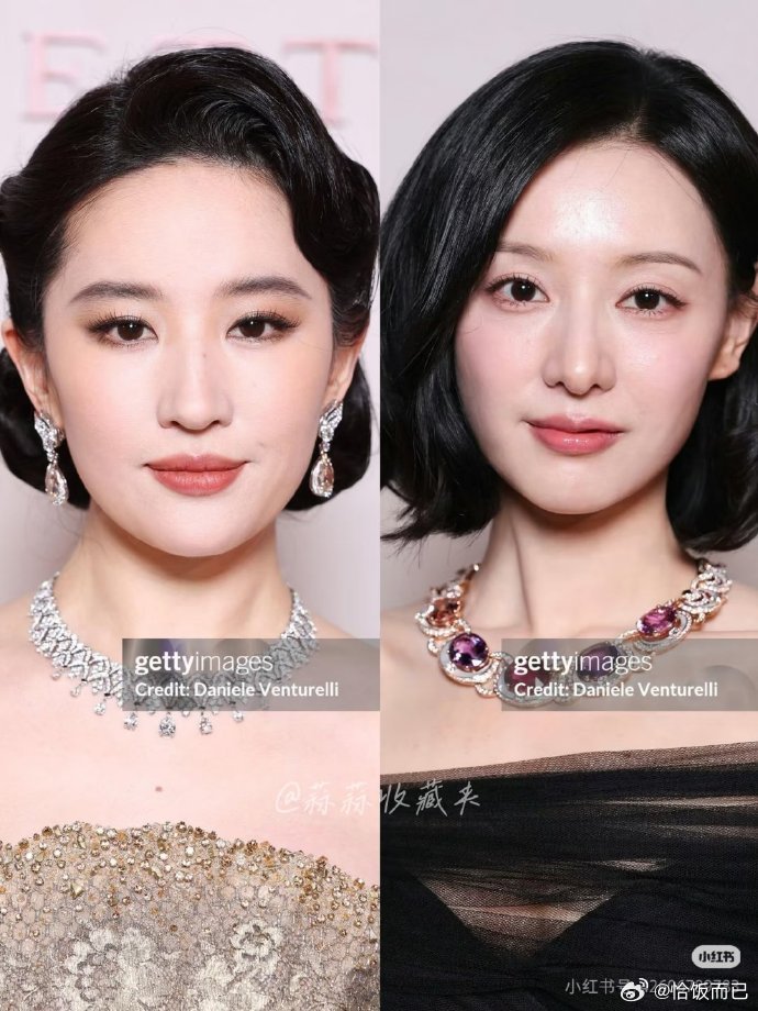 刘亦菲、金智媛宝格丽活动第二套g社生图