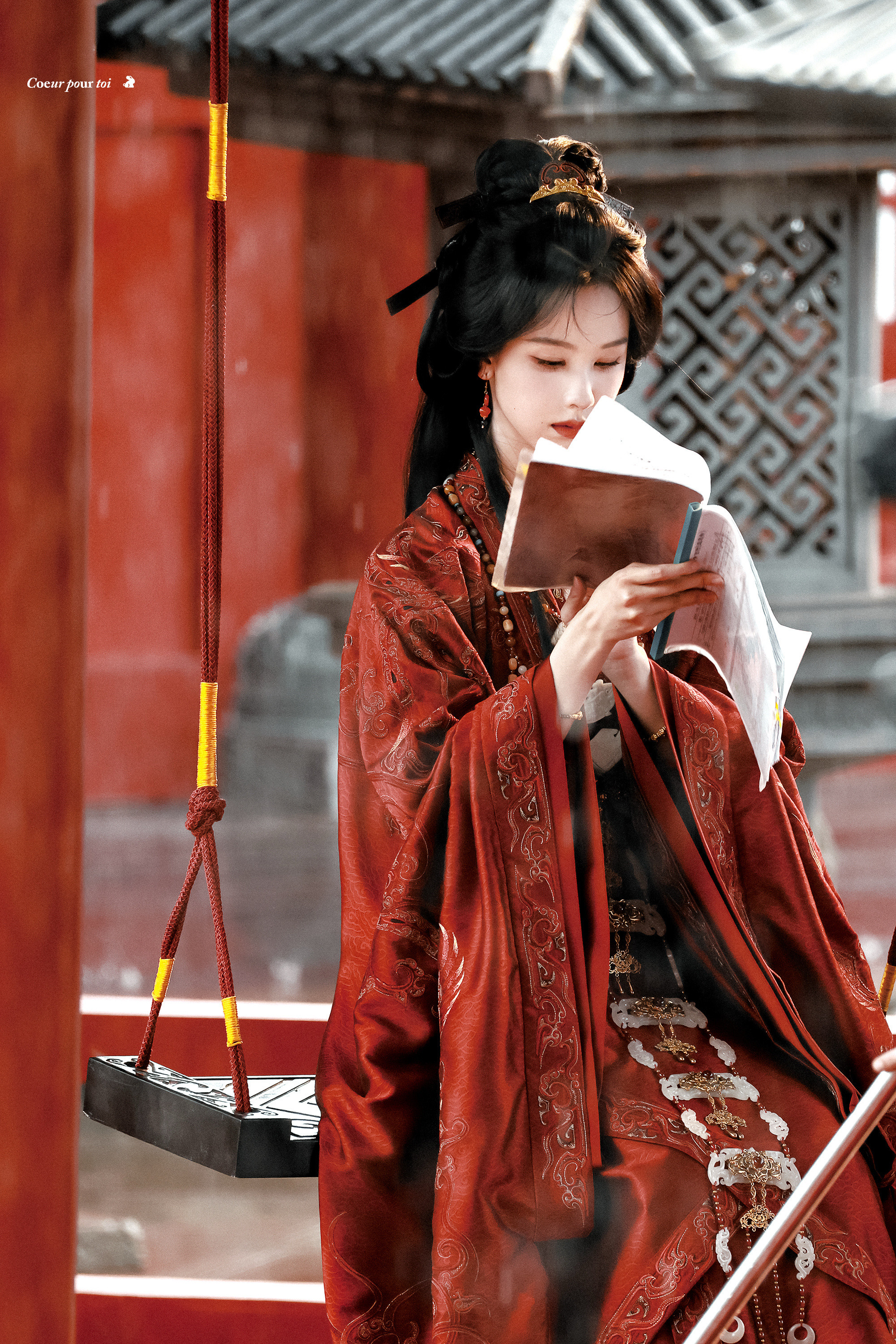 旧造型新图～～～陈都灵《翘楚》楚朝垂发+红衣​​​