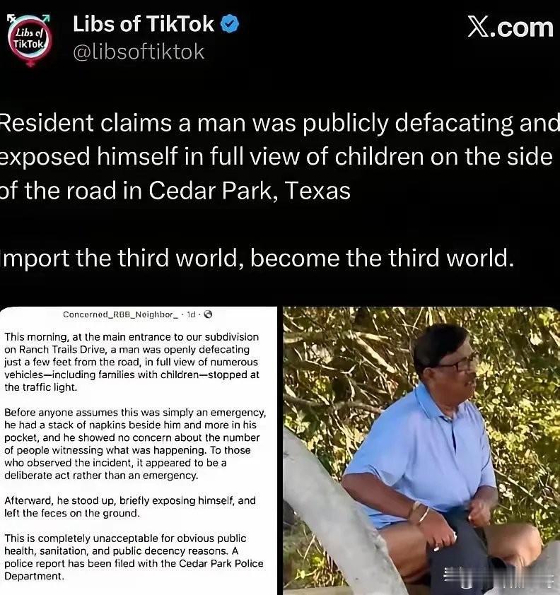 光天化日之下，一个印度人在美国大街上公然脱裤排便，这一幕让美国人都看呆了。7月