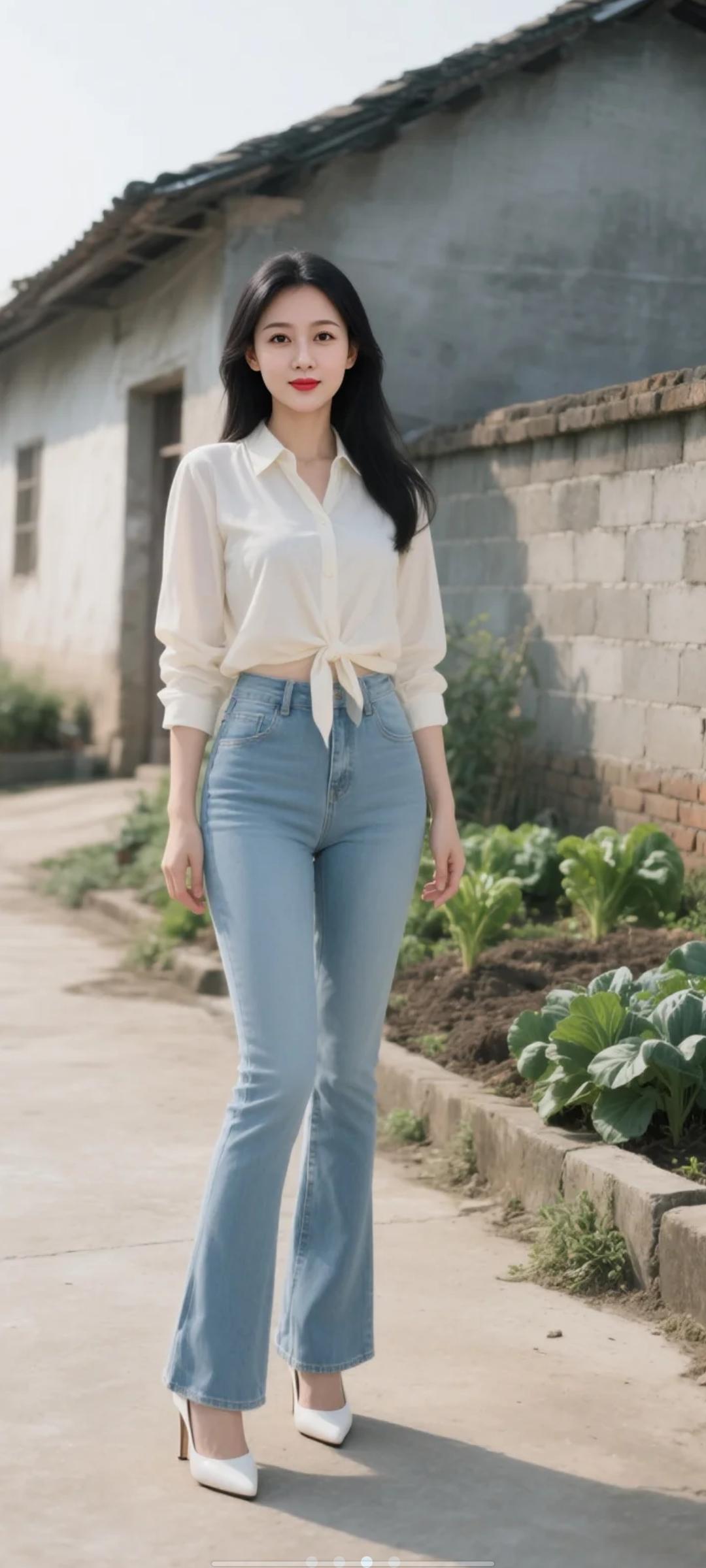 复古风穿搭指南：白衬衫+高腰牛仔裤，轻松打造迷人气质！