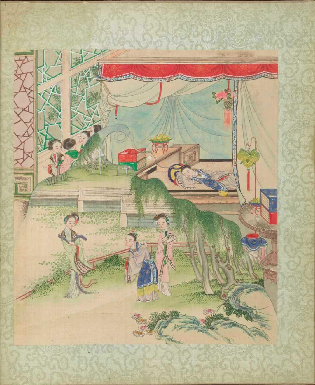 《红楼梦赋图册》，清代沈谦作赋、盛昱录绘本，全套原计划二十幅，现藏于爱尔兰切斯特
