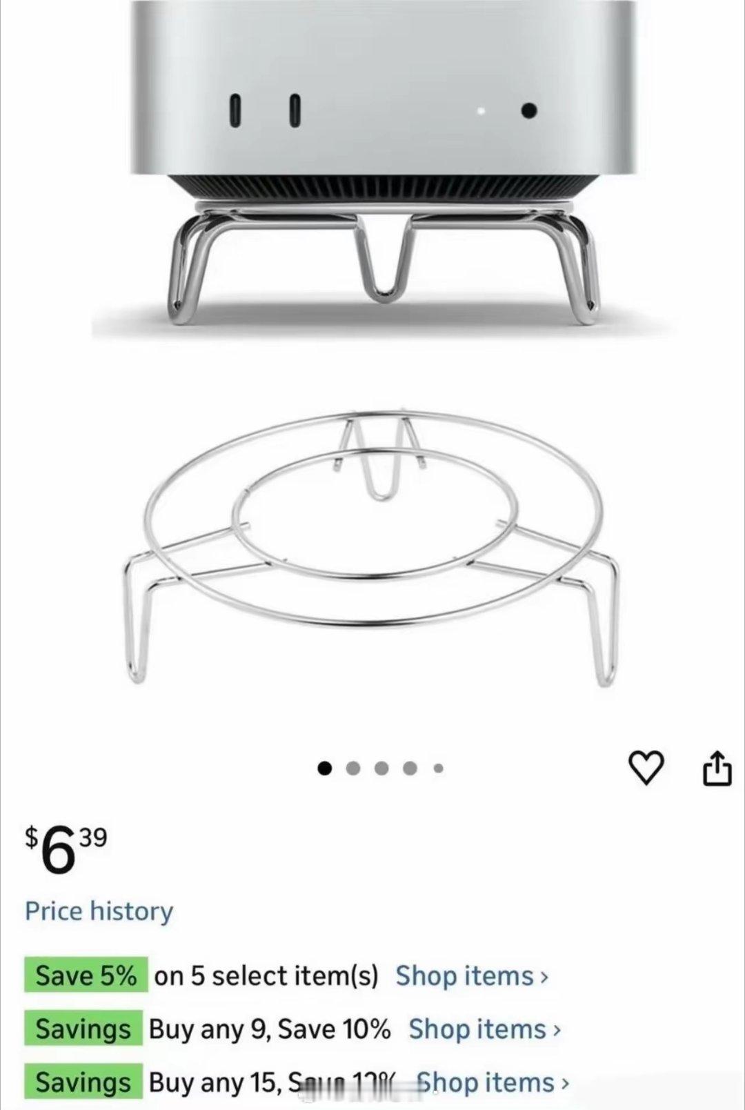 只要思路打开，何愁不发财啊？有人把国内的不锈钢蒸架，拿到国外去当Macmini