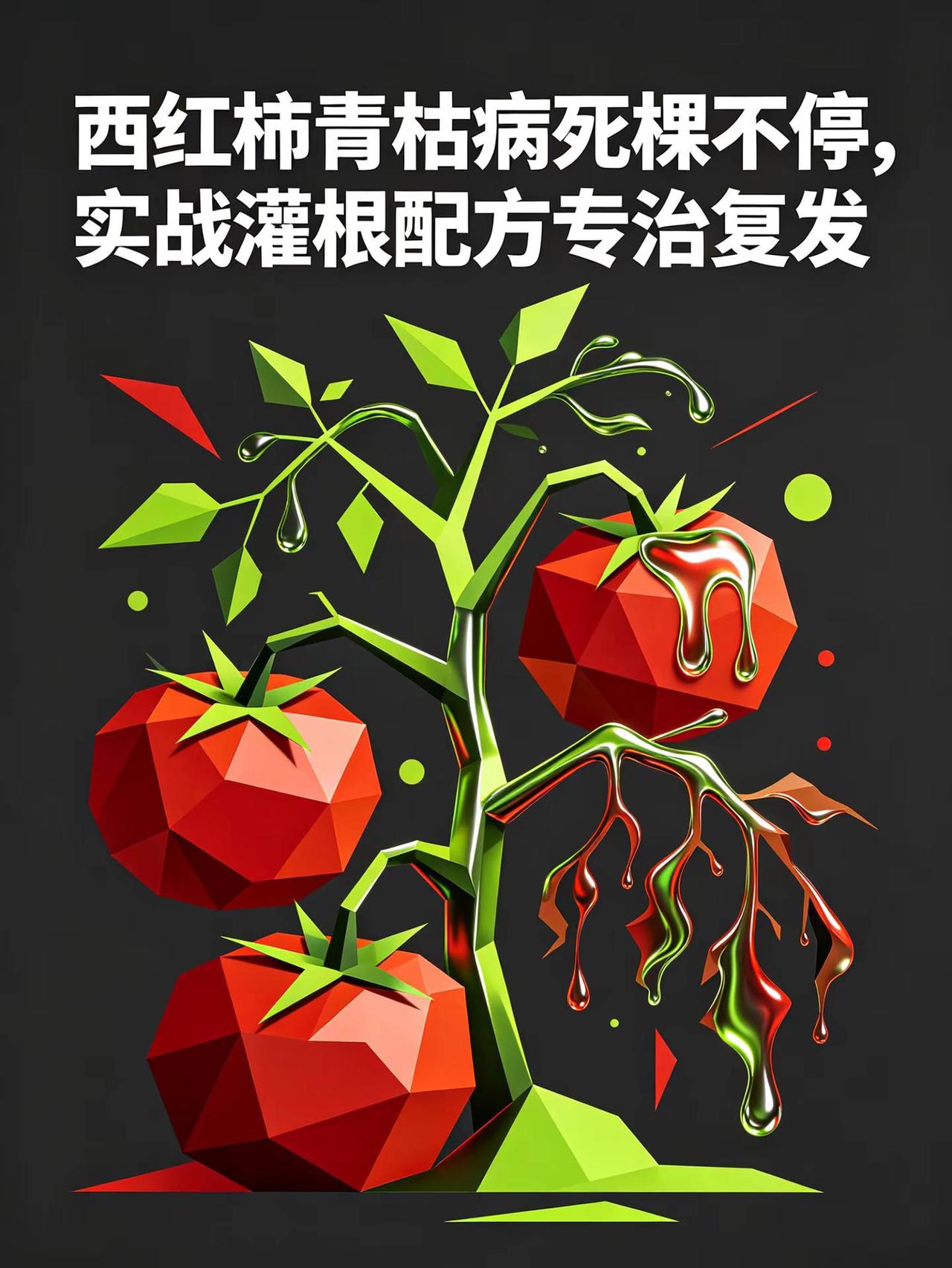 西红柿青枯病死棵不停，实战灌根配方。西红柿种植青枯病