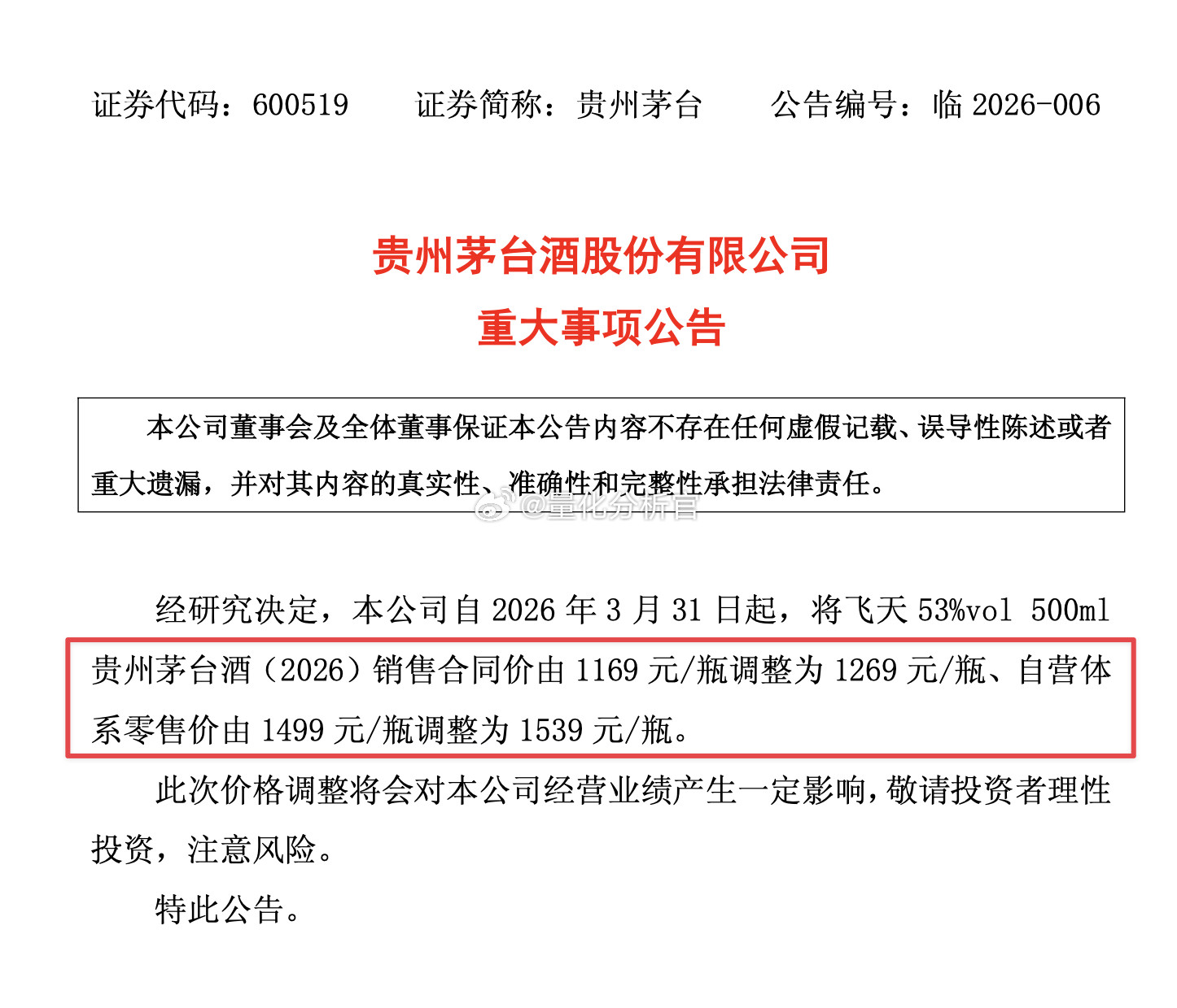 茅台的管理层疯了。。。。。。。我从未见过在下行周期里面，妄图涨价出清，然后能快速