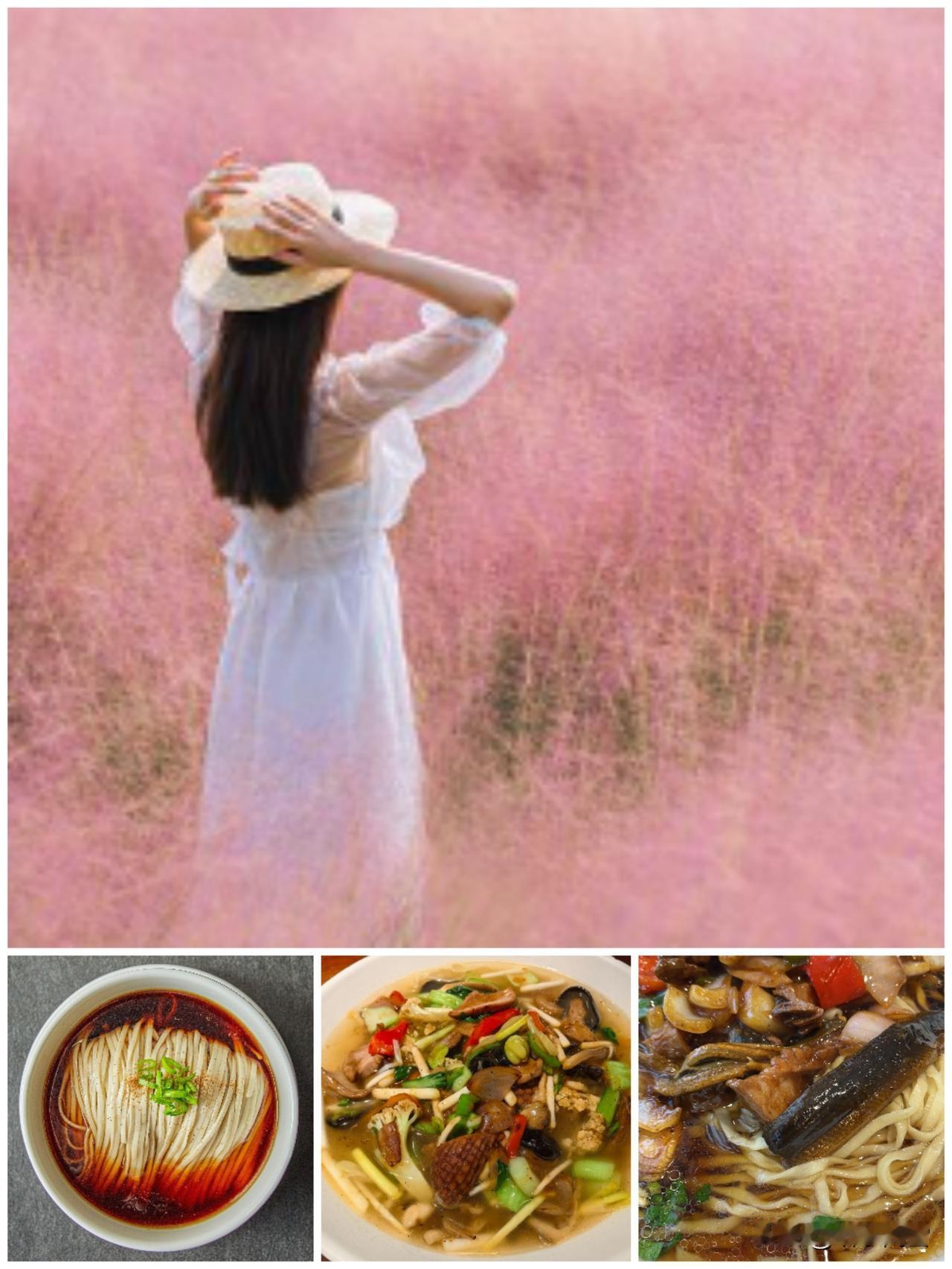 七楼美妇人老远跟我打招呼：“不去买面条啊？”我回她：“正要去呢。“她举起手里拎着