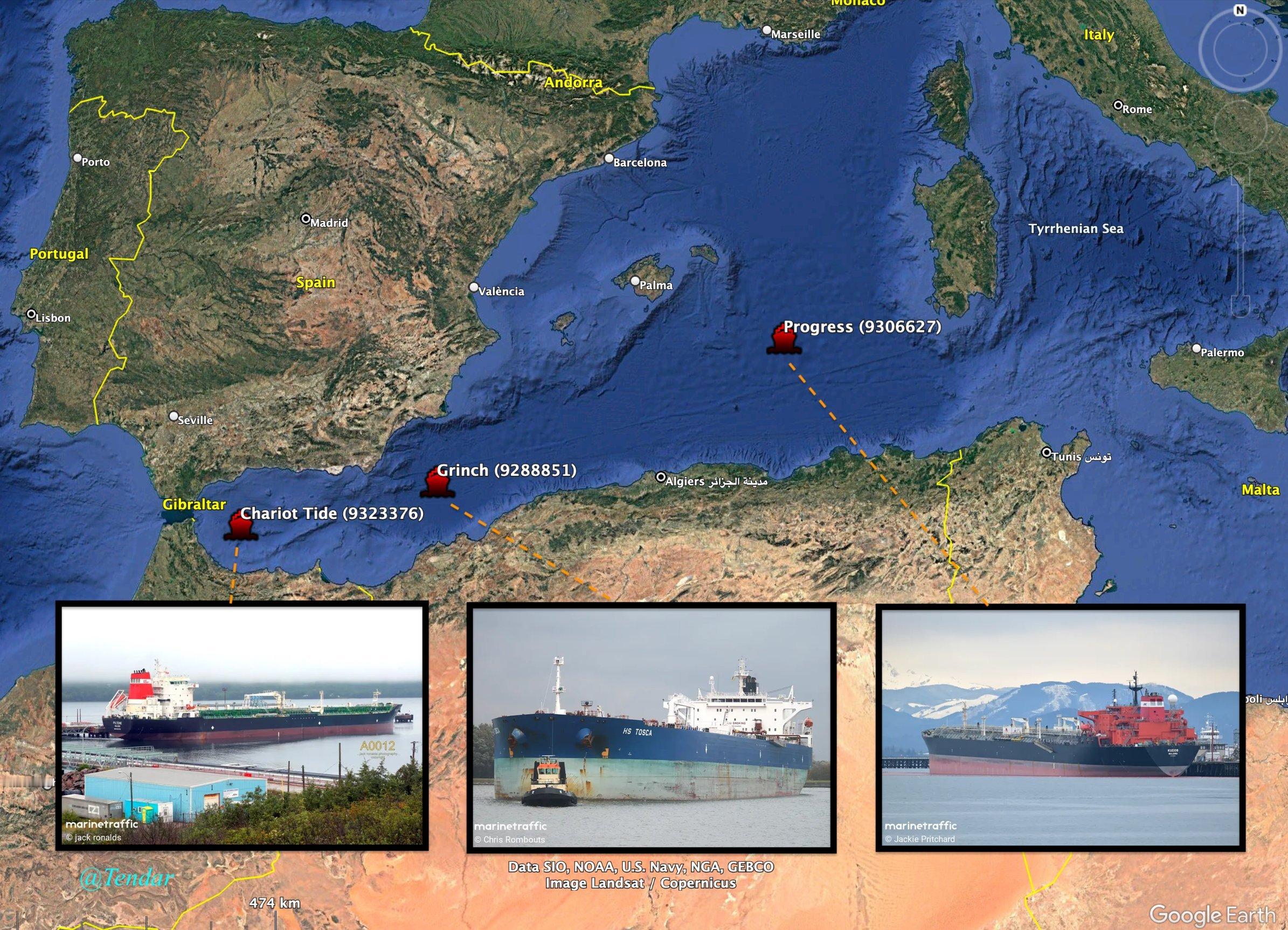 地中海上又有两艘俄罗斯影子舰队油轮遭遇了异常事件。原油油轮“进步号”（IMO：9