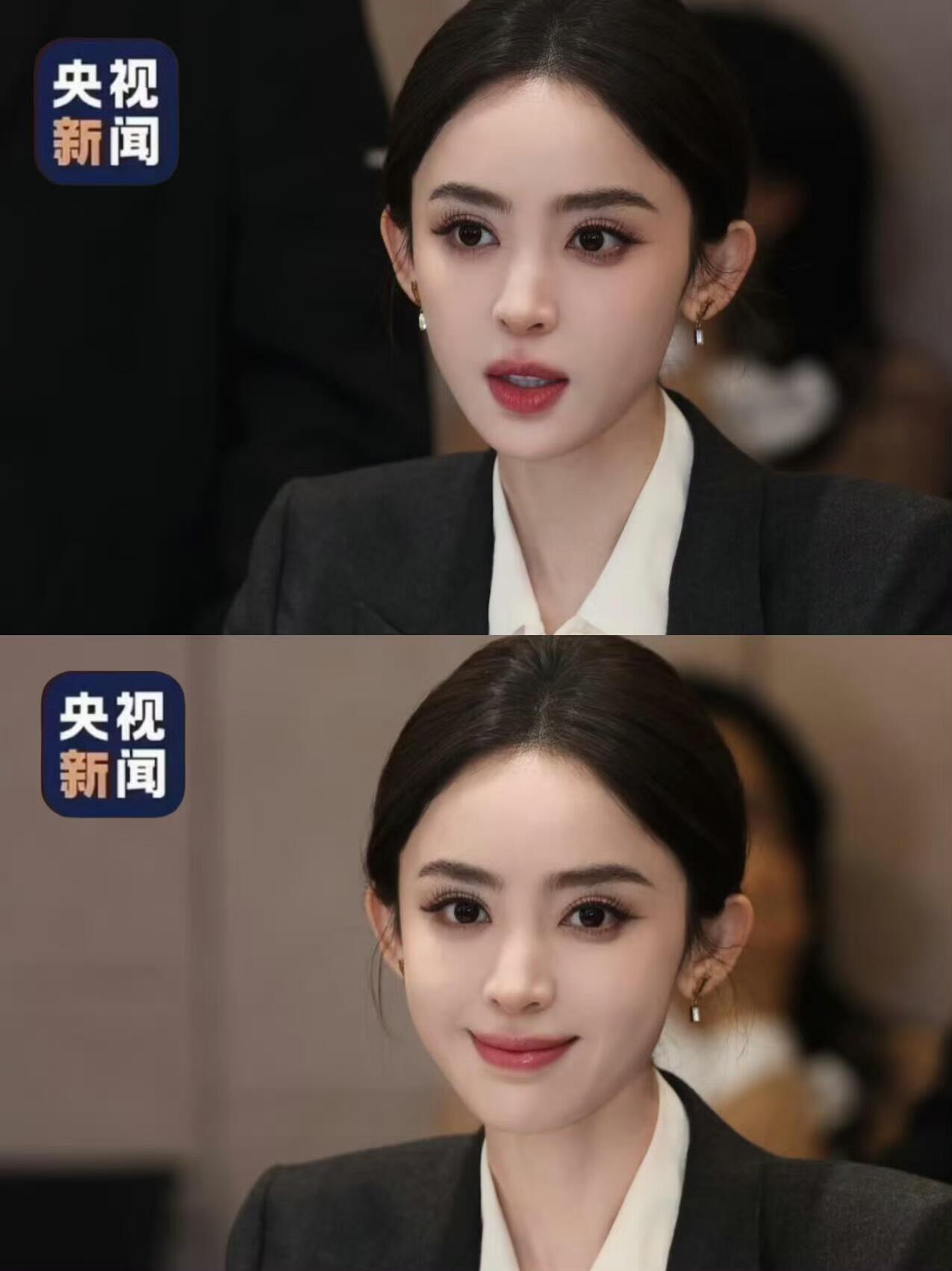 古力娜扎我靠……这姐太能打了！古力娜扎确实拥有令人惊艳的美貌，她的美融合了异域