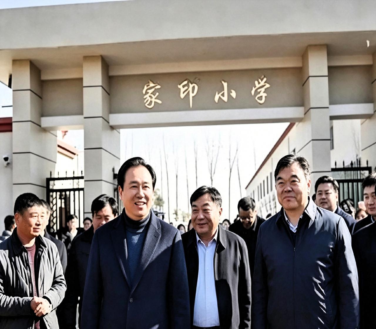 许家印2018年回太康老家，专门去看了聚台岗村那所小学。学校是他掏100万盖的，