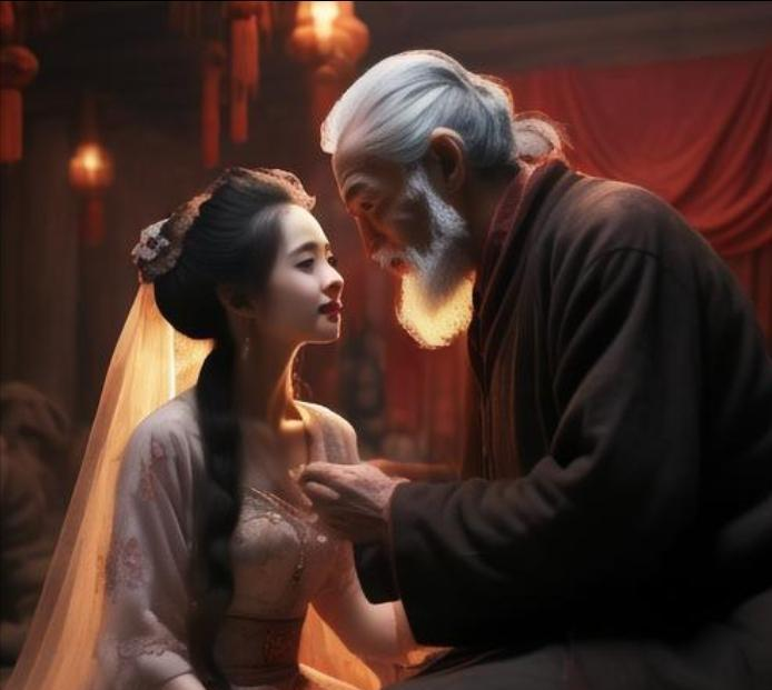 1070年，80岁的张先纳了18岁的少女为妾，洞房花烛夜张先对娇艳的新娘子说：“
