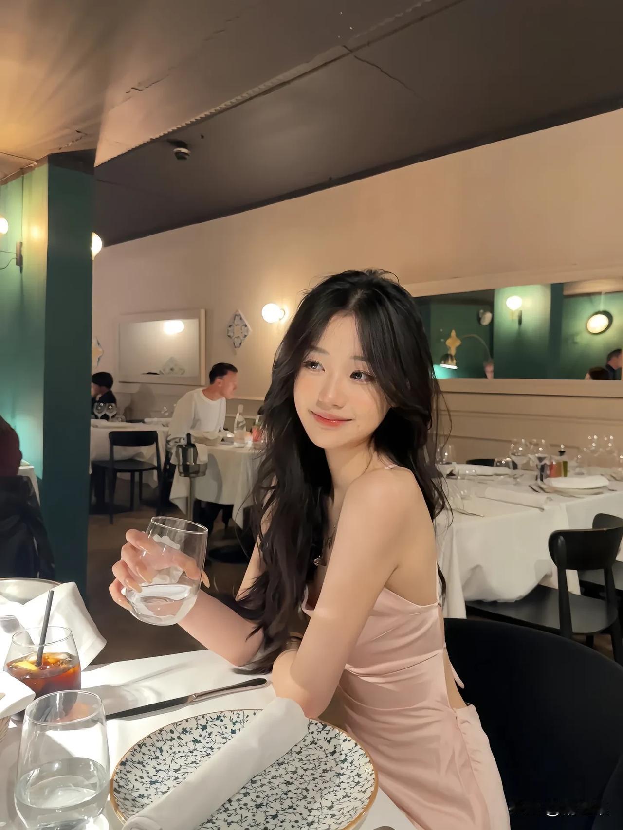 玉人持杯笑，花影入窗来。