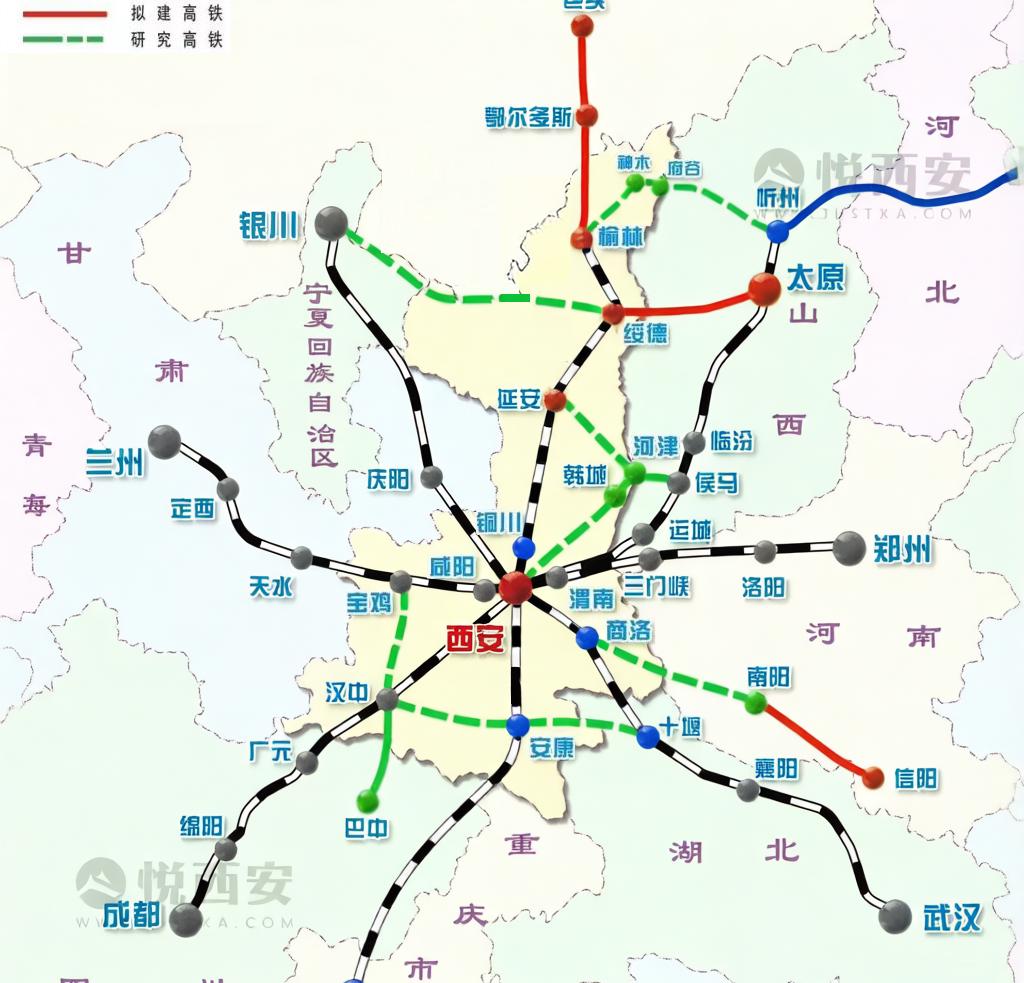 陕西铁路新一轮筹划清单公布，今年将协调加快绥德至太原高铁建设准备，同时配合做好汉