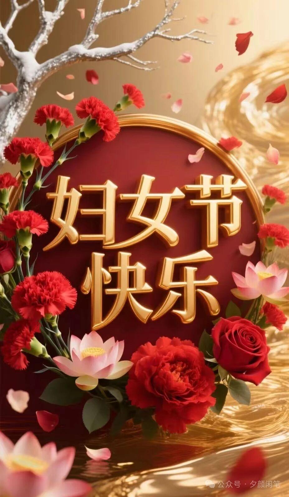 三八节赞美女神一缕和煦的春风临摹三月的微笑三八妇女节来到女神们倾城回眸