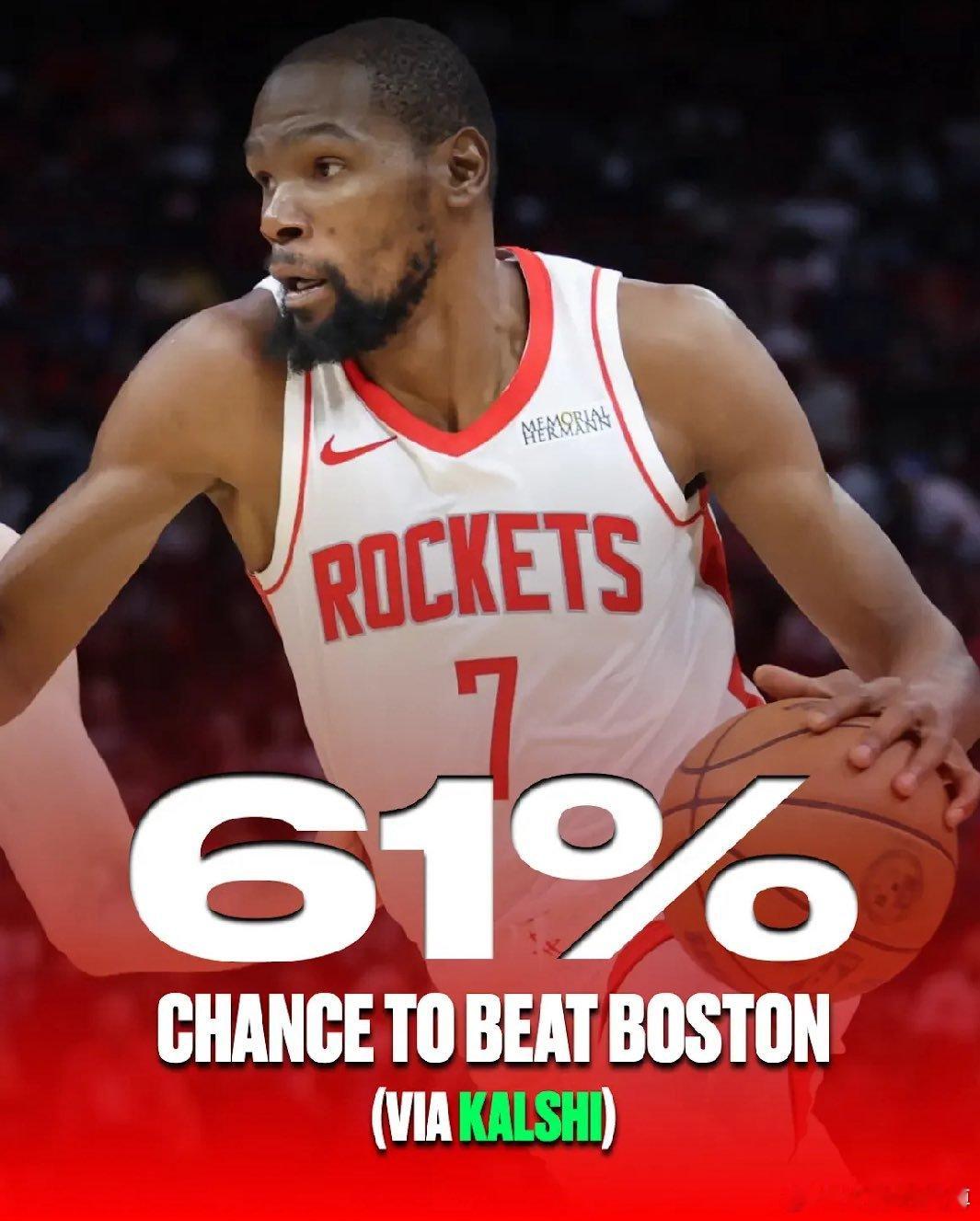 据外网统计，火箭今天客场赢球的概率为61%！今天能赢吗？？🚀🚀休斯敦火箭泰州
