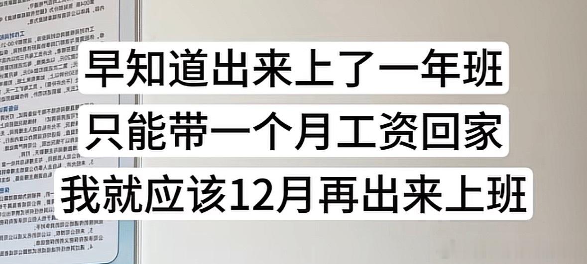 早知道12月再出来上班了