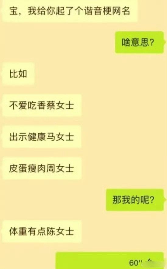 宝宝，我给你起了个谐音梗网名！[捂脸哭]​​​