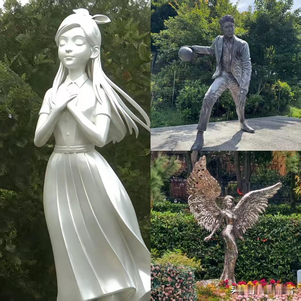 看过高以翔、李玟的雕像，再看大S的，真的各有各的深情！高以翔的铜像身形挺拔