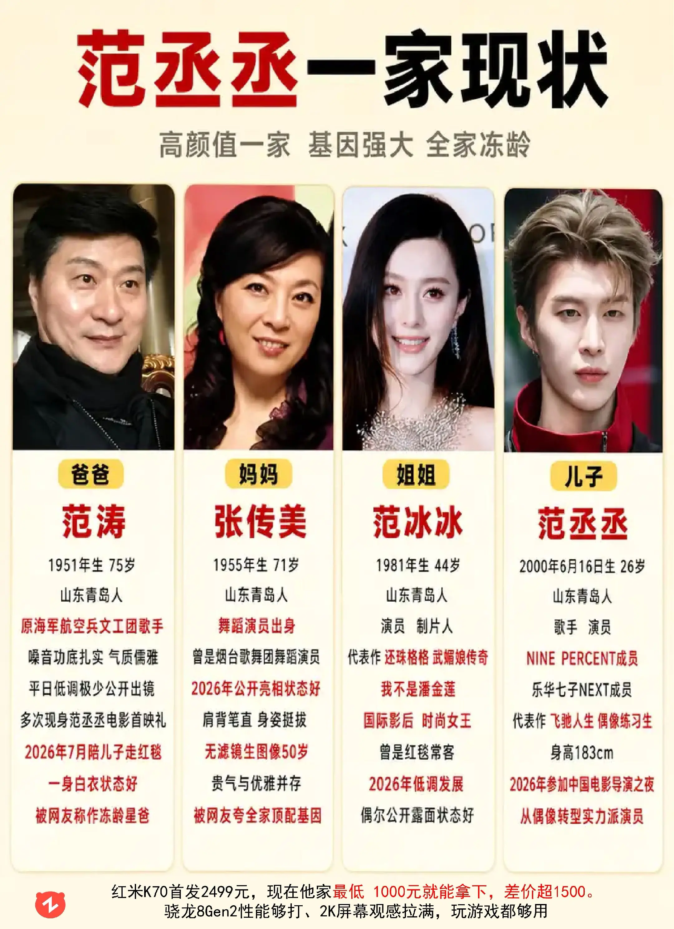 全家冻龄高颜值，这基因是什么水平？