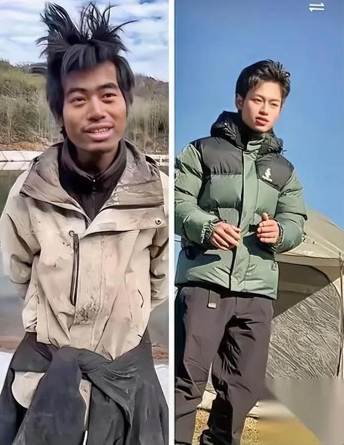 林北这波“换脸”，我翻了三遍相册才敢信！以前圆乎乎的脸把五官都“藏”起来，现