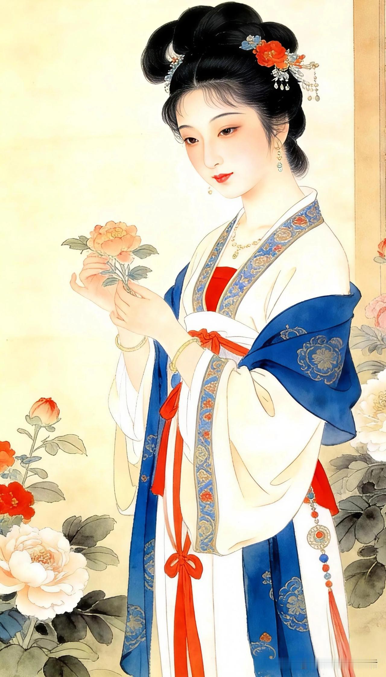 花间美人，笑语如花。